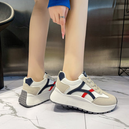 Damen Sneaker Sportlich Komfortabel Weiße Sneakers