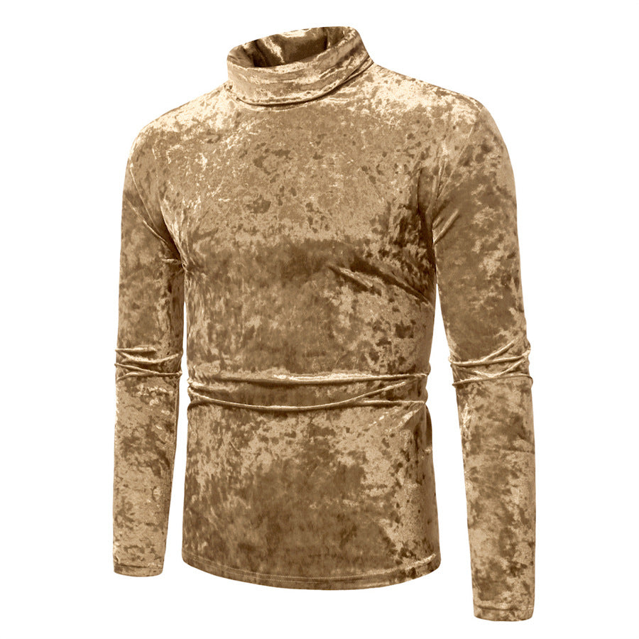 Herren Rollkragenpullover Luxus Samt Stil Berlin