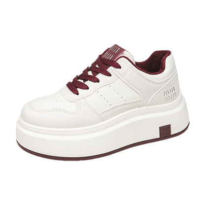 Damen Plateau Sneaker Bequem Atmungsaktiv Komfortabel