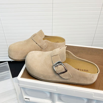 Damen Clogs Bequem Wildleder Verstellbar Ergonomisch