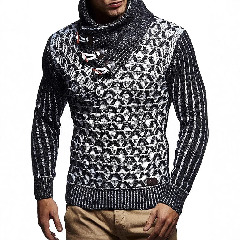 Herren Strickpullover Wellenmuster Trendig Modern