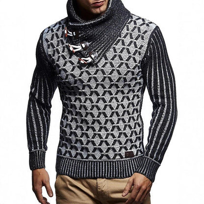 Herren Strickpullover Wellenmuster Trendig Modern