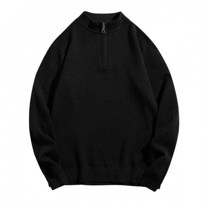 Herren Rollkragenpullover Reißverschluss Warm Gemütlich