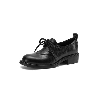 Damen Schnürschuhe Leder Komfortabel Modisch