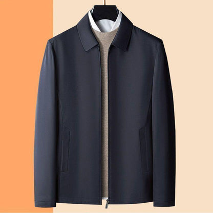 Herren Übergangsjacke Winddicht Elegant Schwarz - BerlinGlamour