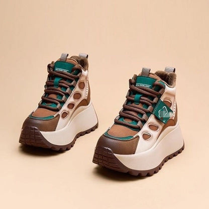 Damen Sneaker High-Top Sportlich mit Blockabsatz Mode