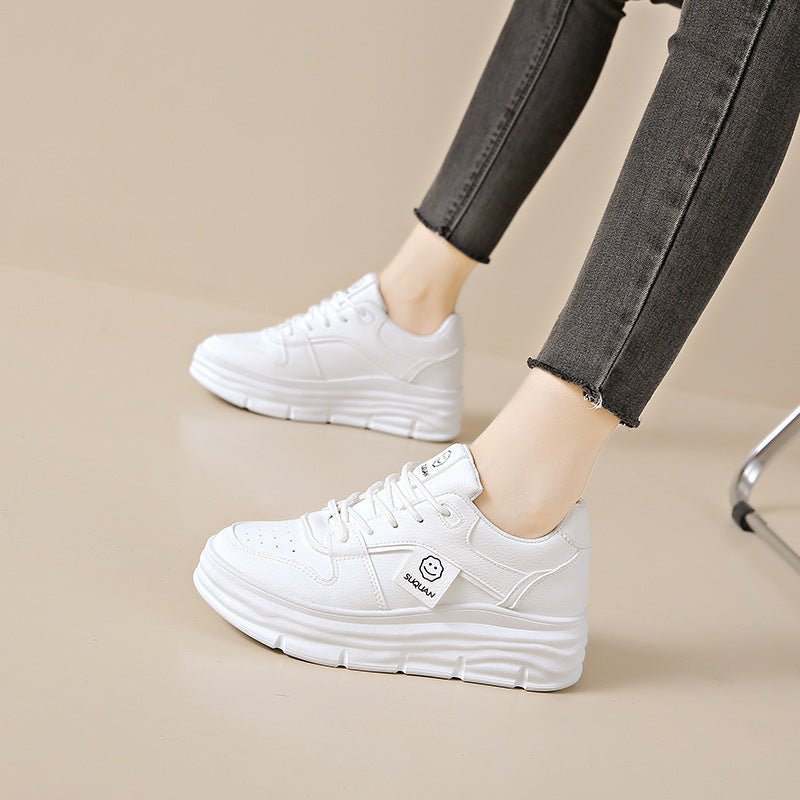 Damen Sneaker Plattform Schuhe Hoch mit Polsterung