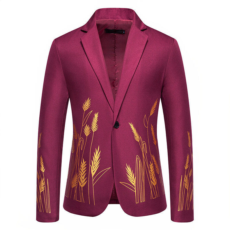 Herren Blazer Elegant Blumenmuster Slim Fit
