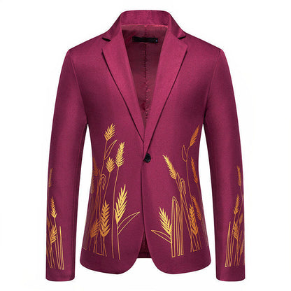 Herren Blazer Elegant Blumenmuster Slim Fit