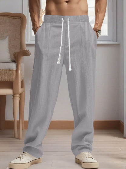 Herren Hose Bequem Elastisch Mit Seitentaschen