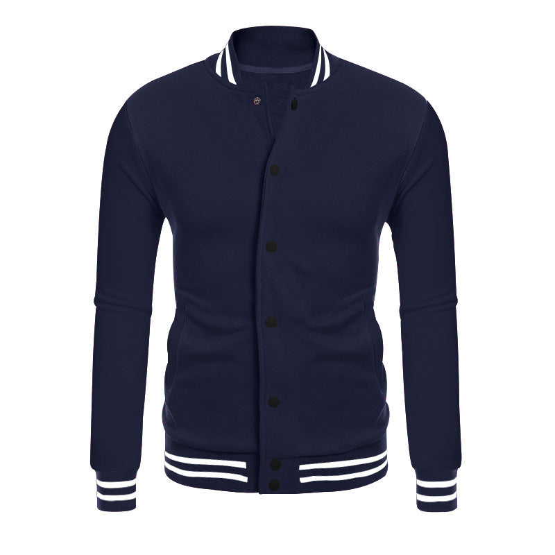 Herren Sportjacke Modern Kontrast Bündchen