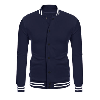 Herren Sportjacke Modern Kontrast Bündchen