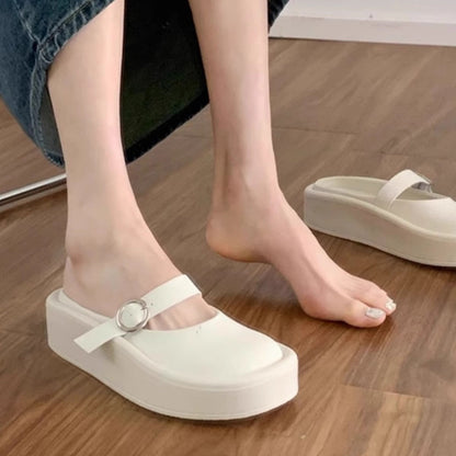 Damen Clogs Bequem mit Schnalle Modern Komfort
