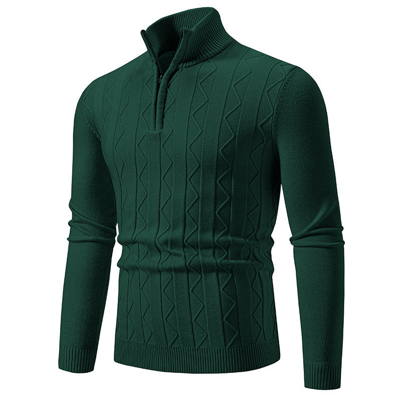 Herren Pullover Stehkragen Modisch mit Reißverschluss Weich