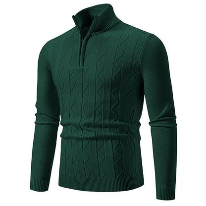 Herren Pullover Stehkragen Modisch mit Reißverschluss Weich