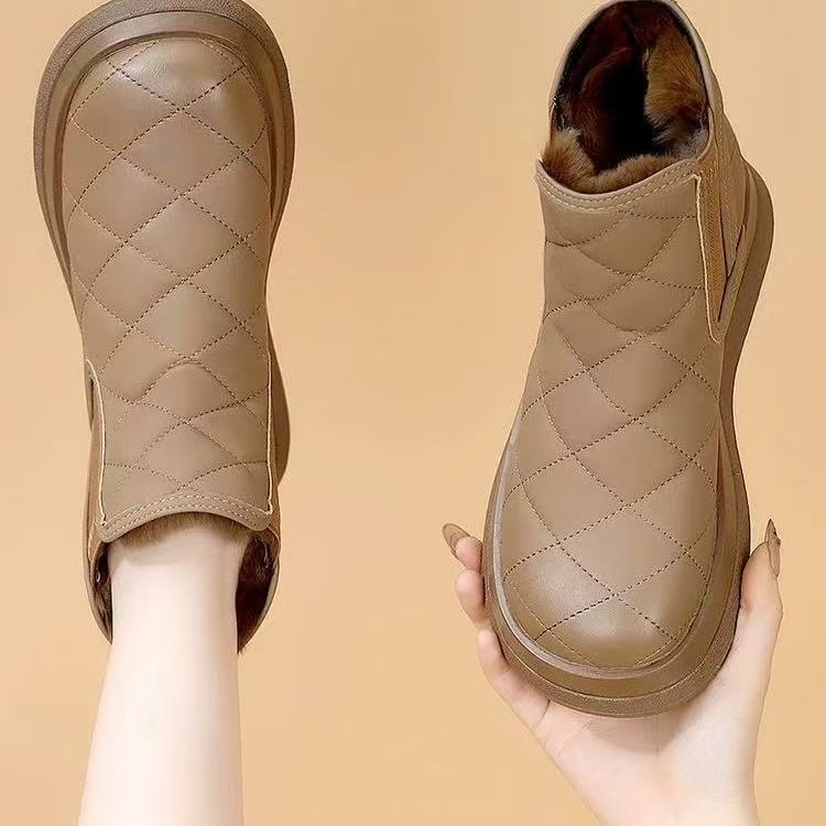 Damen Winterstiefeletten Gefüttert Warm Kunstfell Sohle