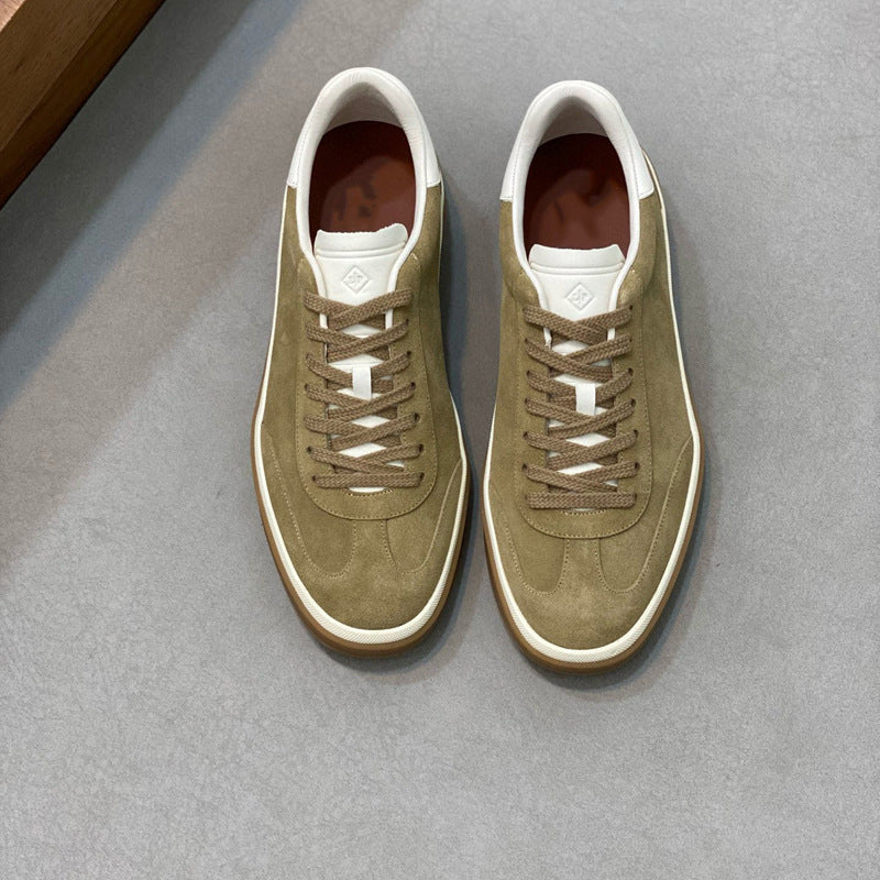 Damen Sneaker Weiches Wildleder Schnürsystem Modern