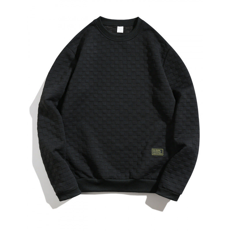 Herren Sweatshirt Strukturiert Grau Stadtstylisch