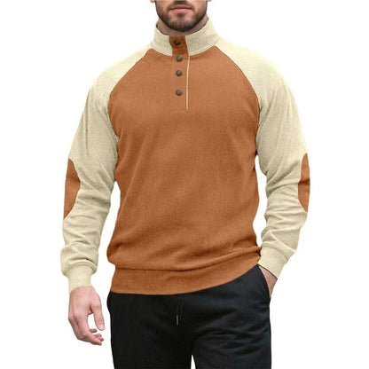 Herren Stehkragenpullover Sportlich Fleece Aussehen