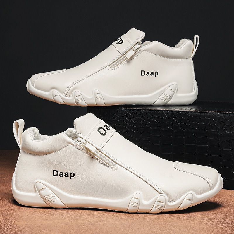 Damen Sneaker Sportlich Mit Zippverschluss Rutschfeste Sohle