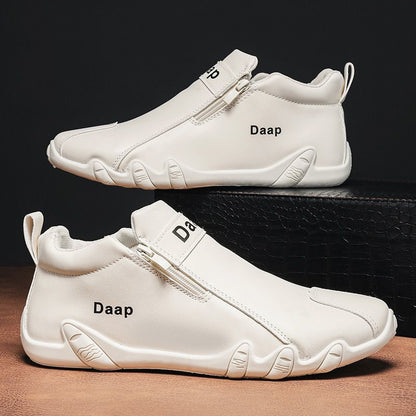 Damen Sneaker Sportlich Mit Zippverschluss Rutschfeste Sohle