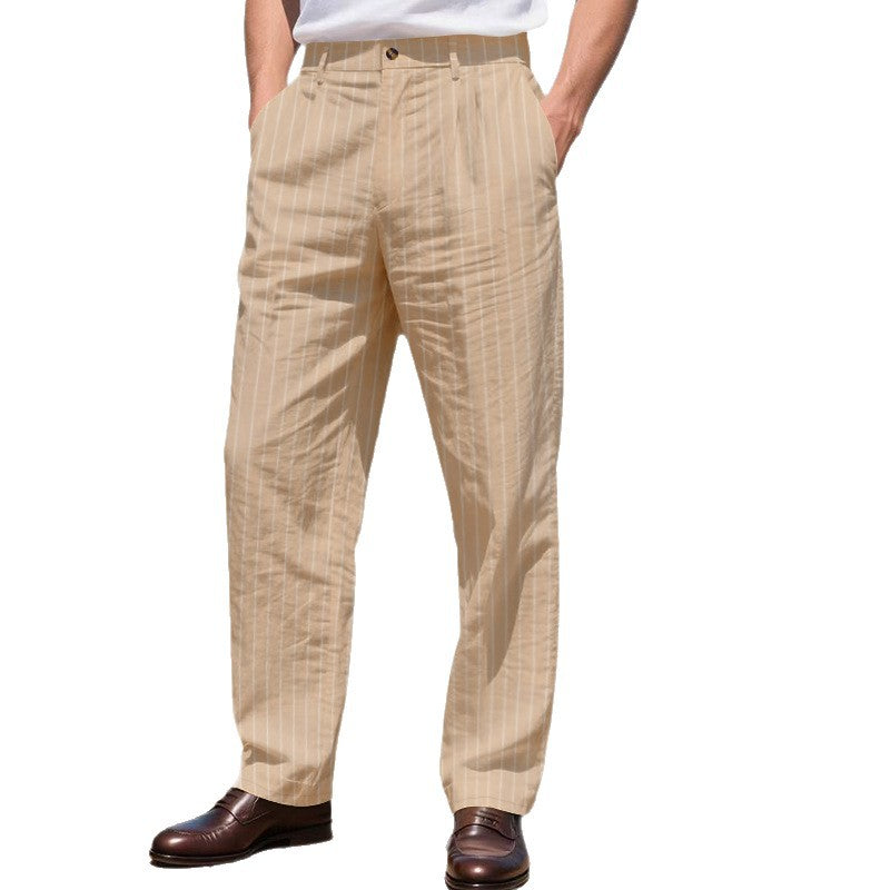Herren Anzughose Streifen Slim Fit Elegant