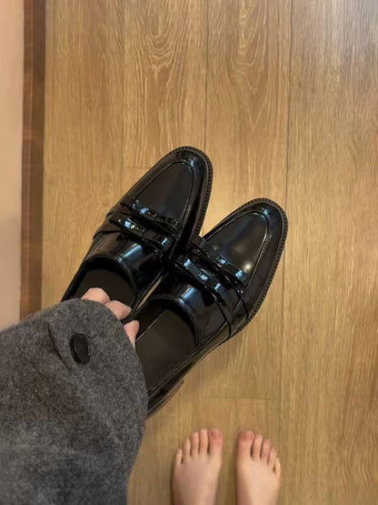 Damen Ballerinas Elegante Lack Schuhe Komfort
