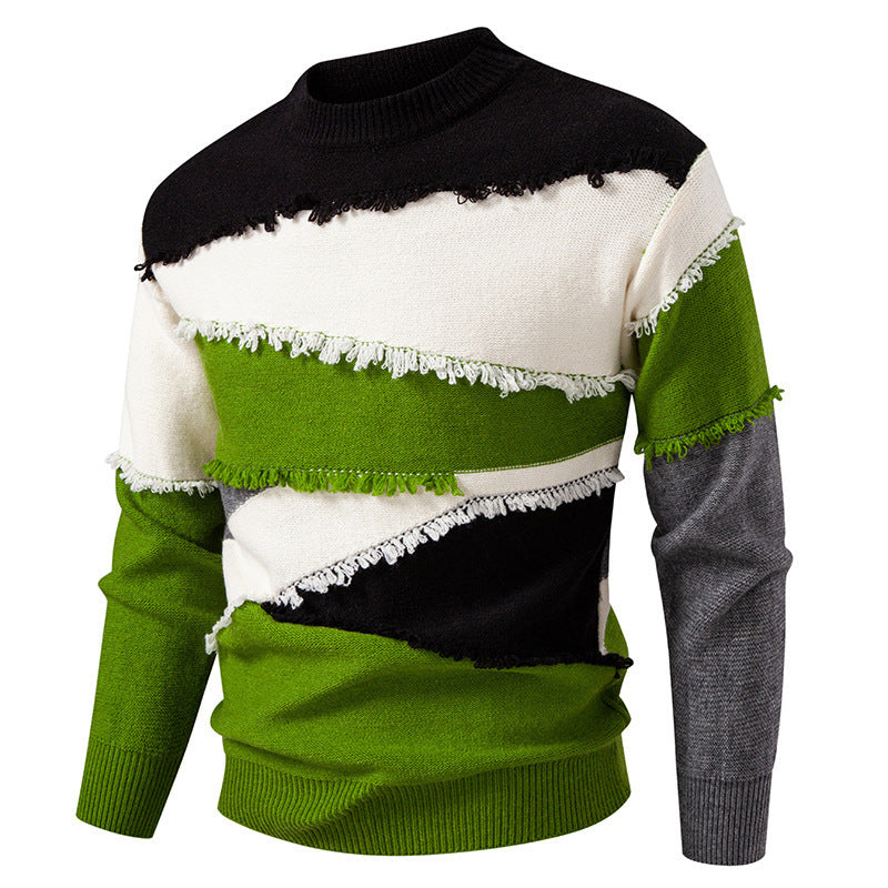 Herren Pullover Modern mit Fransen Design Trendy