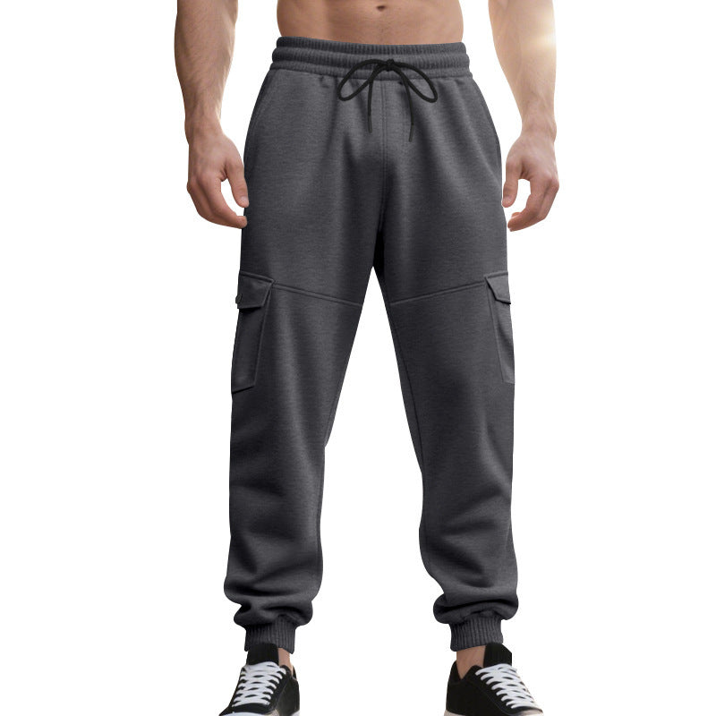 Herren Trainingshose Bequem Elastisch Mit Seitentaschen