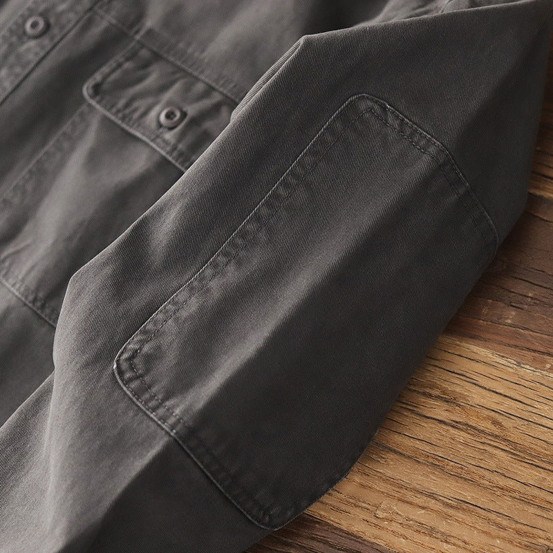 Herren Hemdjacke Modern mit Brusttaschen Praktisch
