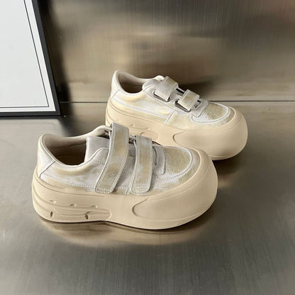 Damen Sneaker Sportlich Luftig Klettverschluss
