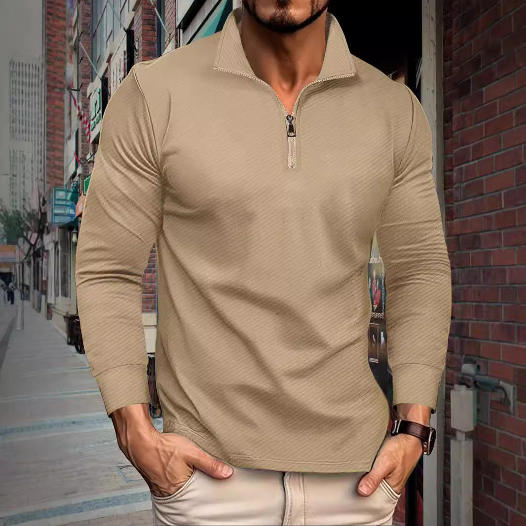 Herren Sportpullover Kurz Reißverschluss Funktionsshirt