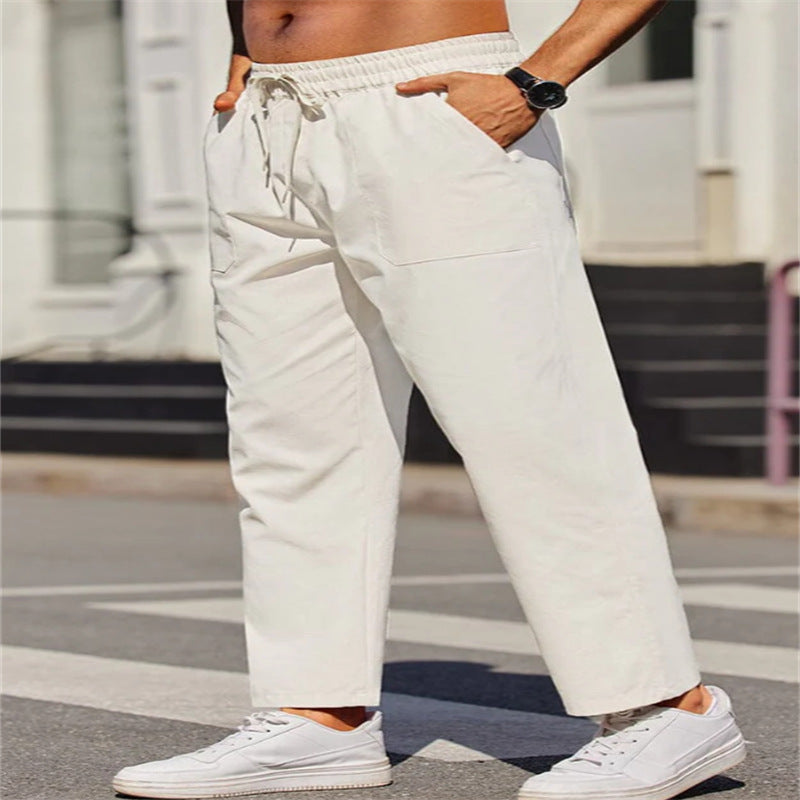 Herren Freizeithose Leicht Bequem Elastisch Mit Taschen