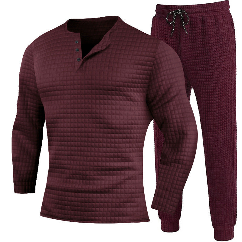Herren Sportanzug Langarmshirt Jogginghose Grau