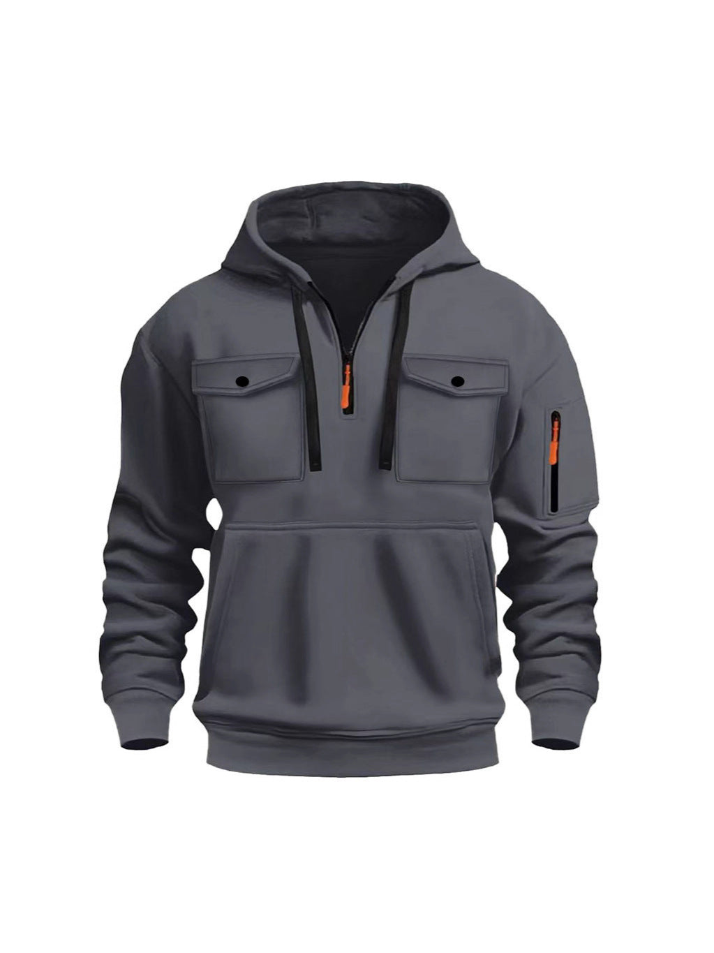 Funktionspullover Herren Warm mit Taschen Outdoor