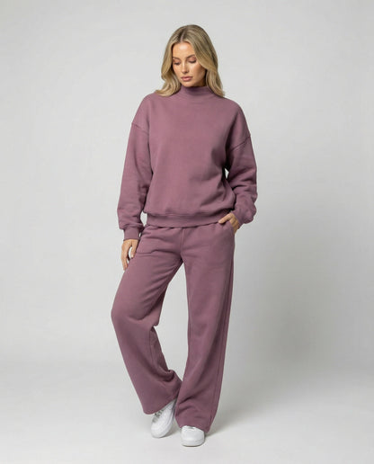 Damen Sportset Sweatshirt Hose Jogging Set Frauen - BerlinGlamour