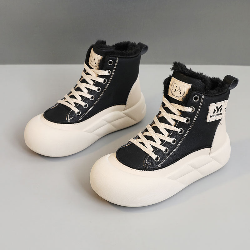 Damen Sneaker Hoch modisch Weich mit elastischer Sohle