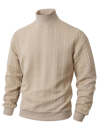 Herren modischer Pullover mit strukturiertem Stehkragen Berlin-Glamour