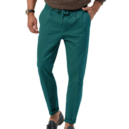 Herren Chino-Hose Bequem Elastisch Mit Kordelzug