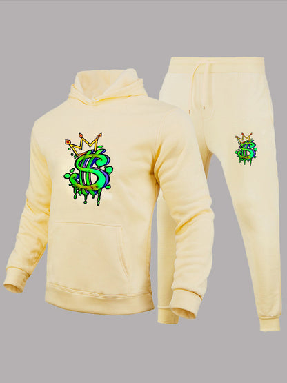 Herren Jogginganzug mit Kapuze und kreativem Motiv