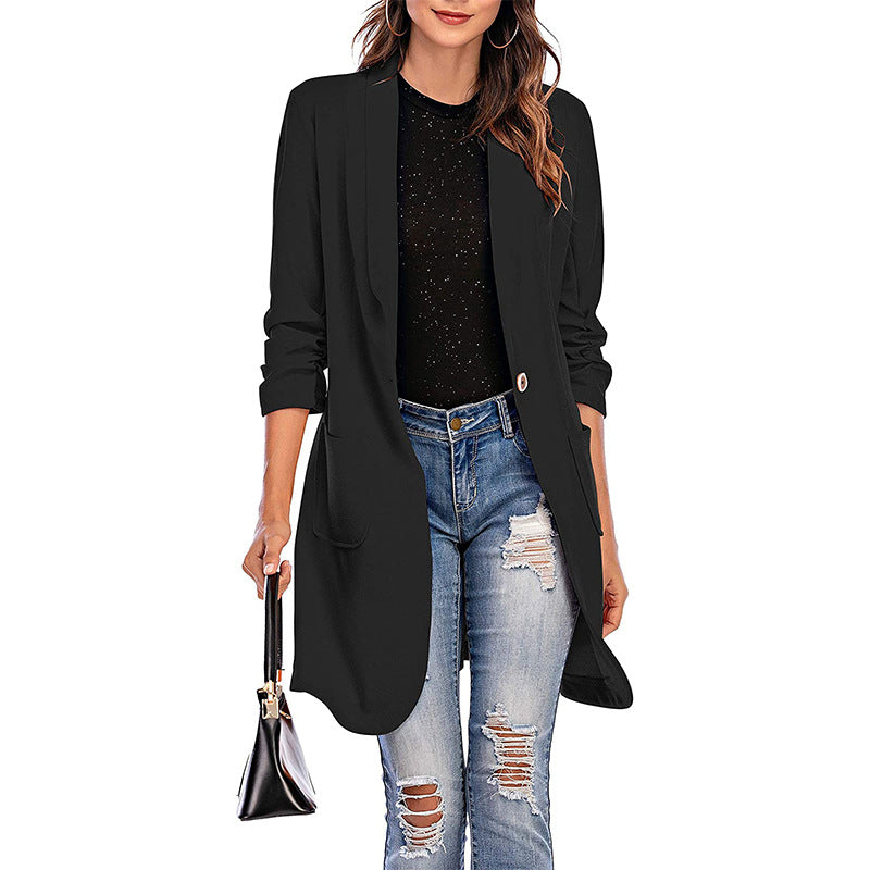 Damen Blazer Stretch Modern mit Taschen Elegant
