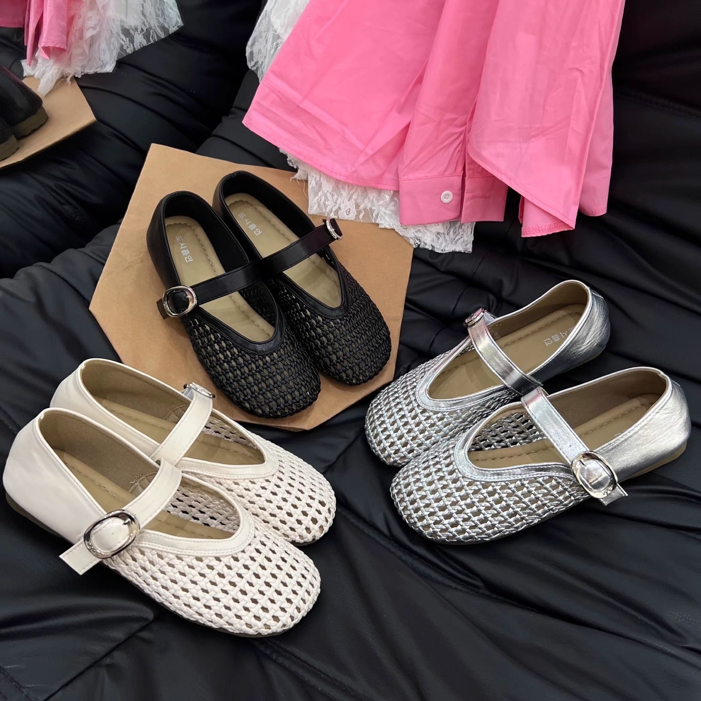 Damen Pumps Riemchen Netzdesign Elegante Schuhe - BerlinGlamour