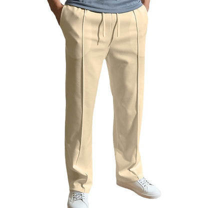 Herren Freizeithose Elastisch Bequem Mit Druckknöpfen