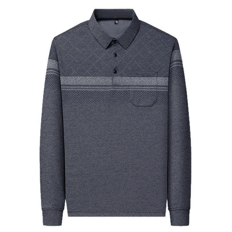 Herren Poloshirt Langarm Strukturiert Modern Berlin