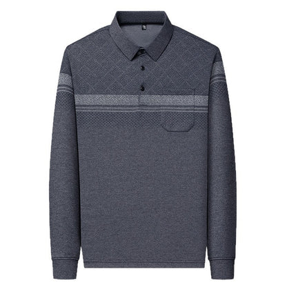 Herren Poloshirt Langarm Strukturiert Modern Berlin