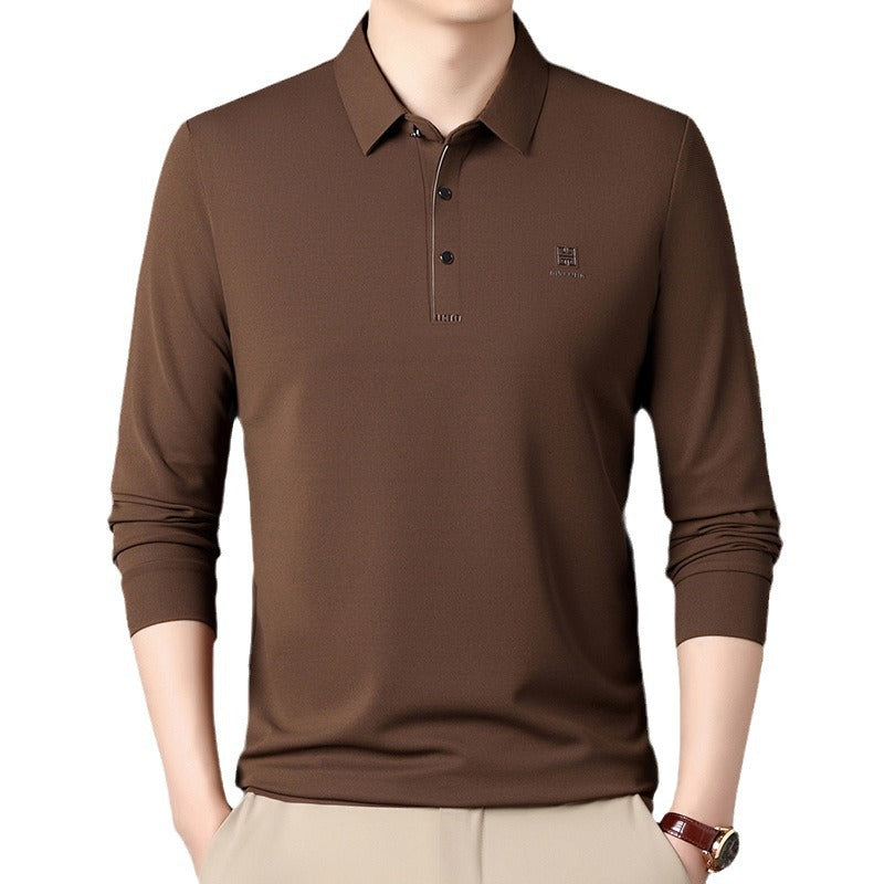 Herren Poloshirt Langarm Sportlich atmungsaktiv