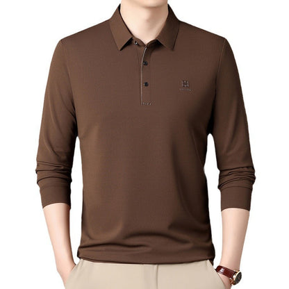 Herren Poloshirt Langarm Sportlich atmungsaktiv