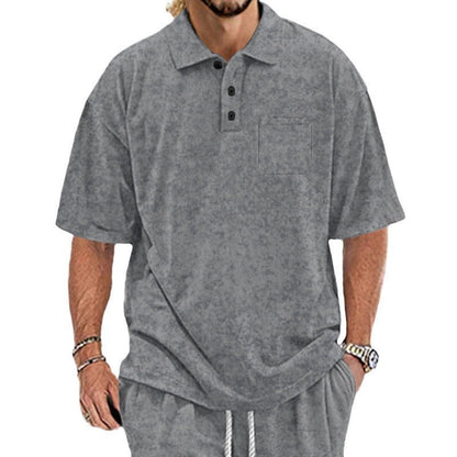 Herren Poloshirt Modern Strukturiert Knöpfe Berlin