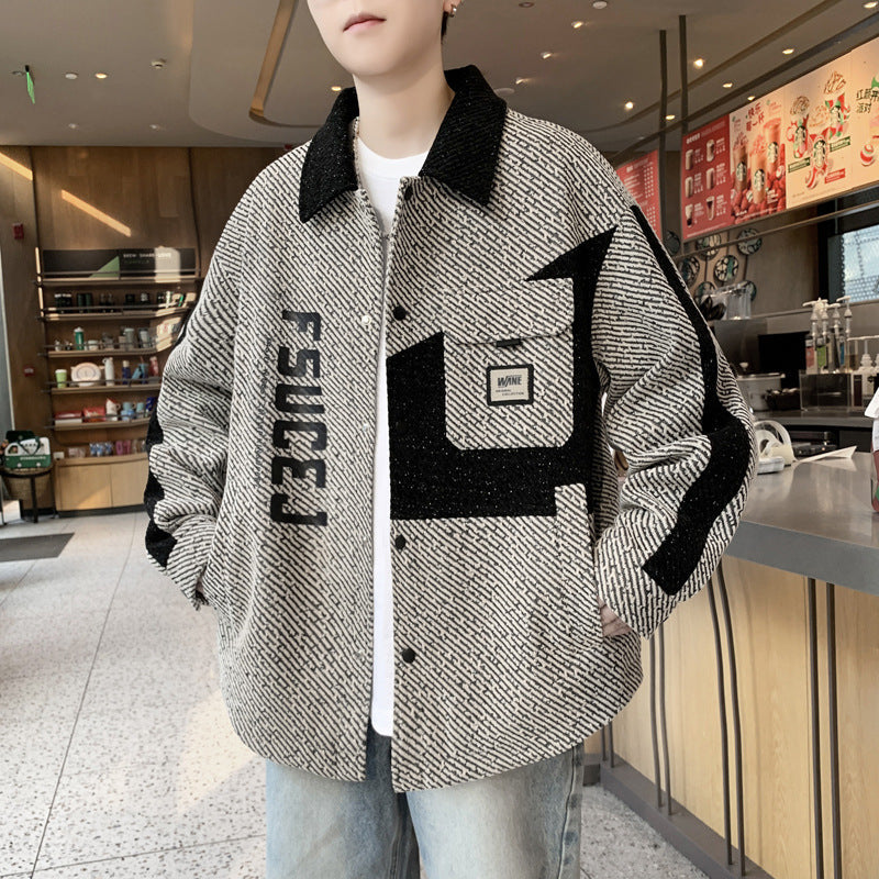 Herren Overshirt Jacke Lässig Modern Streetwear