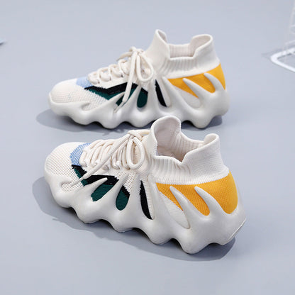 Damen Sneaker Bequem Elastisch Stoßdämpfend